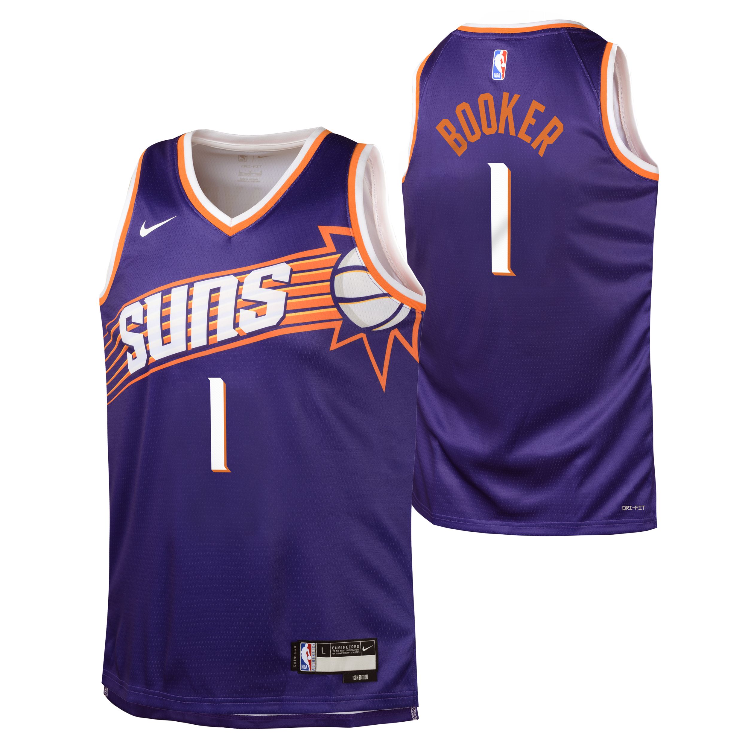 Youth Phoenix Suns Nike Devin Booker Icon Swingman Jersey