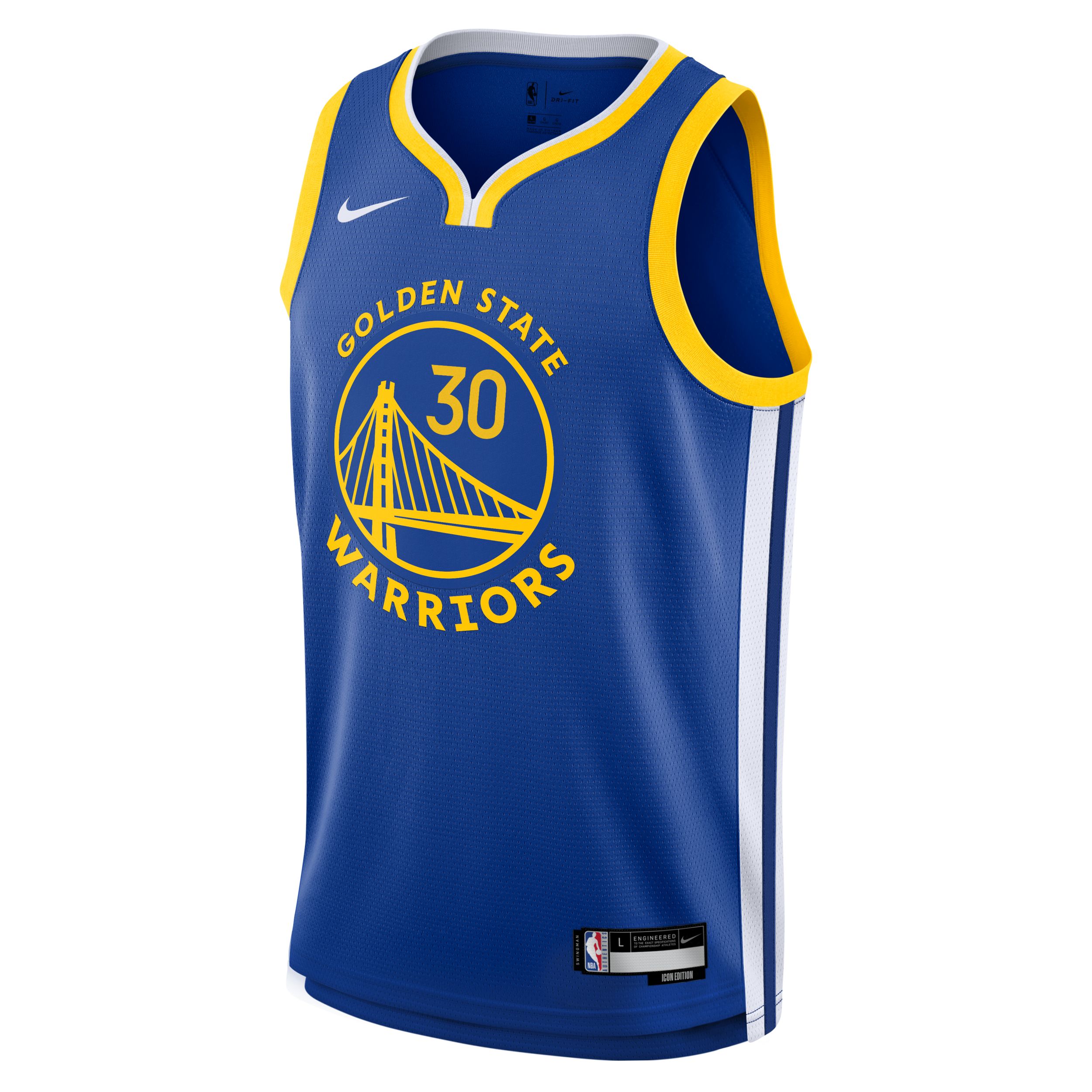 Youth Golden State Warriors Nike Stephen Curry Icon Swingman Jersey
