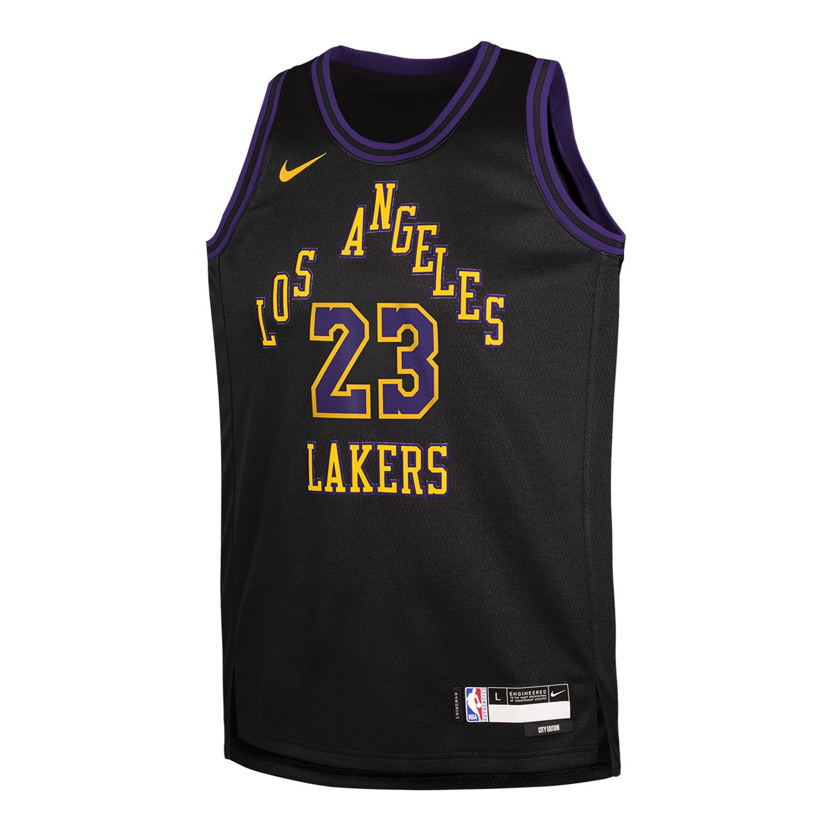 Youth Los Angeles Lakers Nike LeBron James City Edition Swingman Jersey SportChek