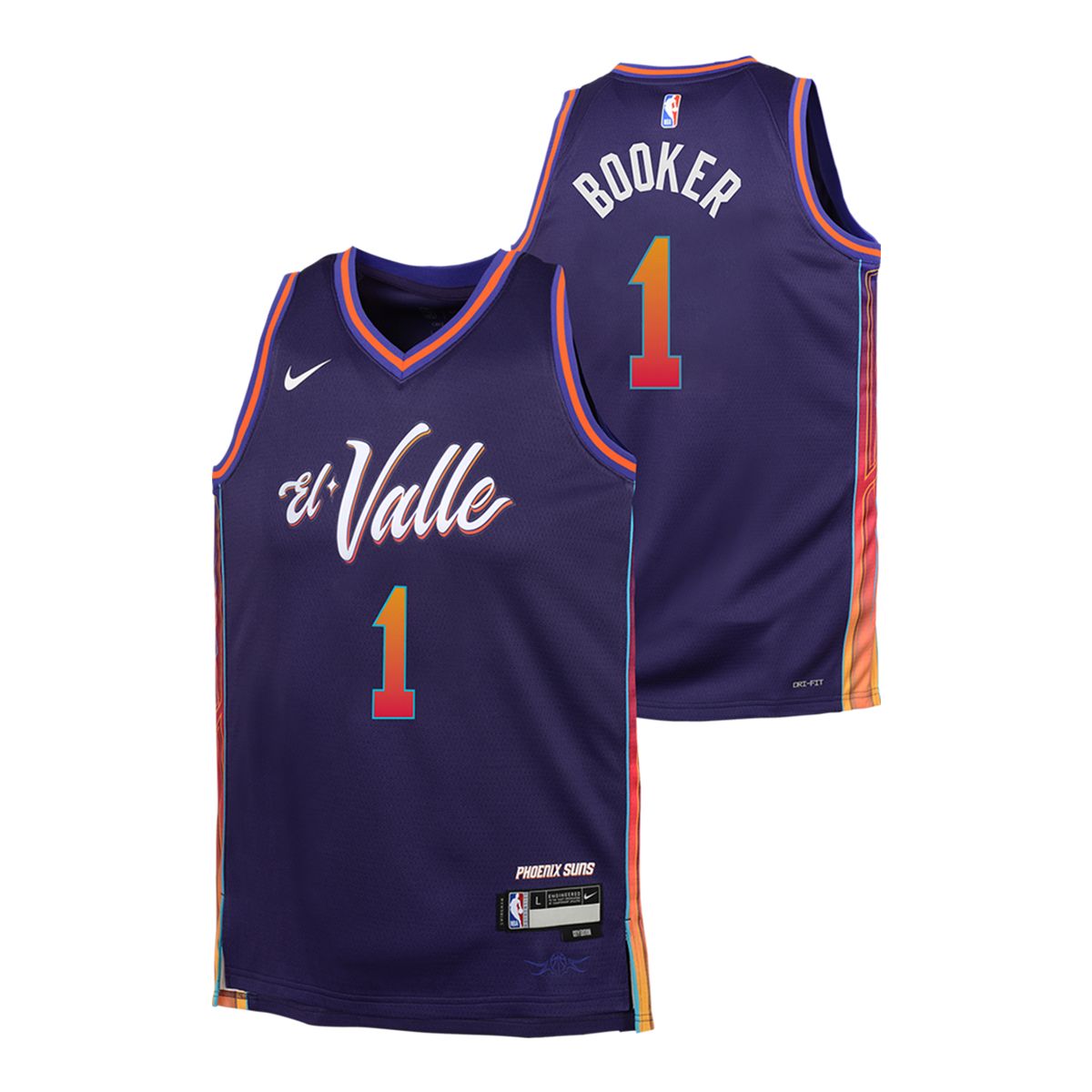 Image of Youth Phoenix Suns Nike Devin Booker City Edition Swingman Jersey