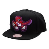 Toronto Raptors Mitchell & Ness HWC Big Face 7.0 Snapback Cap Front_Angled_Left