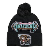 Vancouver Grizzlies Mitchell & Ness HWC Mascot Claw Cuffed Pom Knit Front_Flat