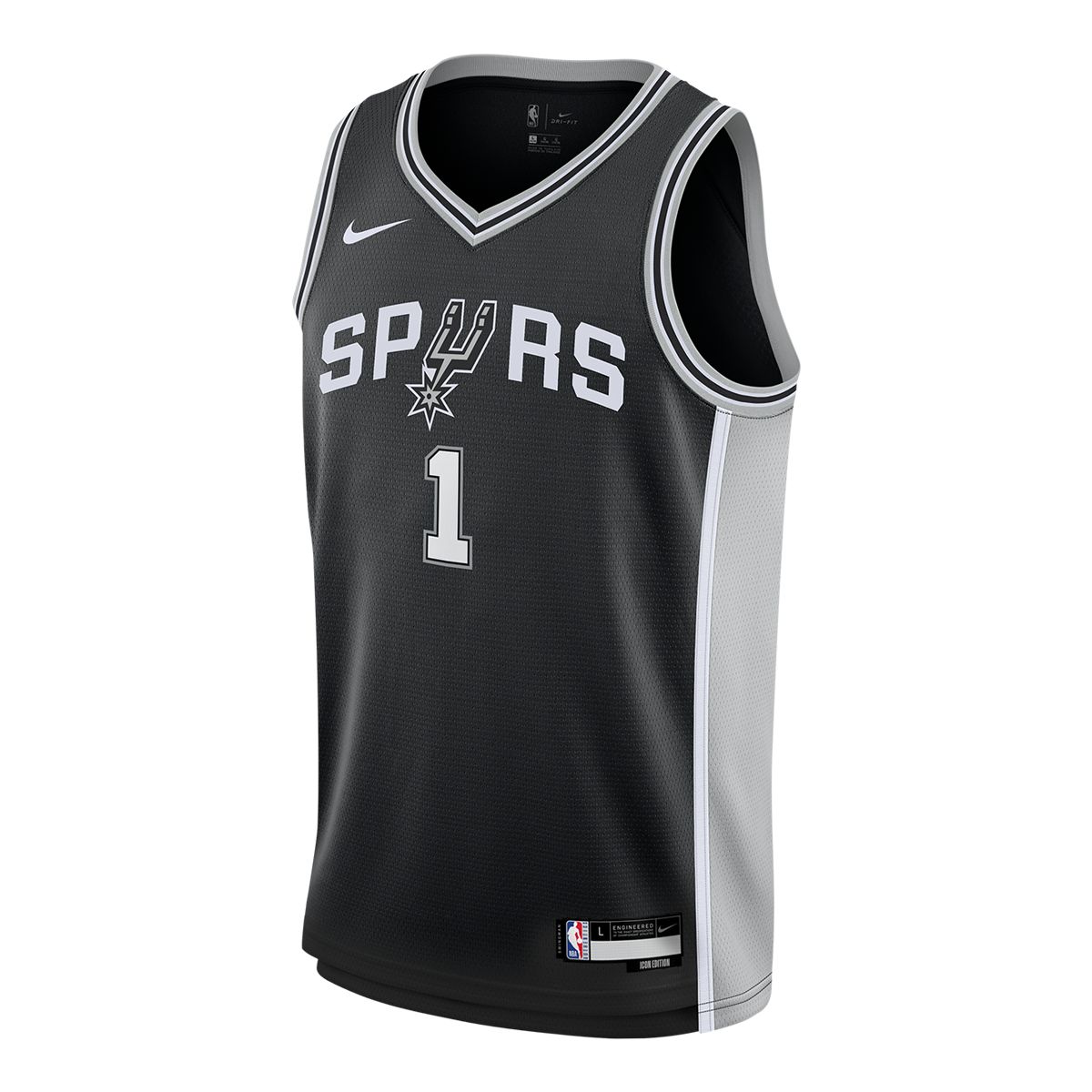 Youth San Antonio Spurs Nike Victor Wembanyama Icon Swingman Jersey