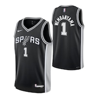 Youth San Antonio Spurs Nike Victor Wembanyama Icon Swingman Jersey Composite_or_Mixed