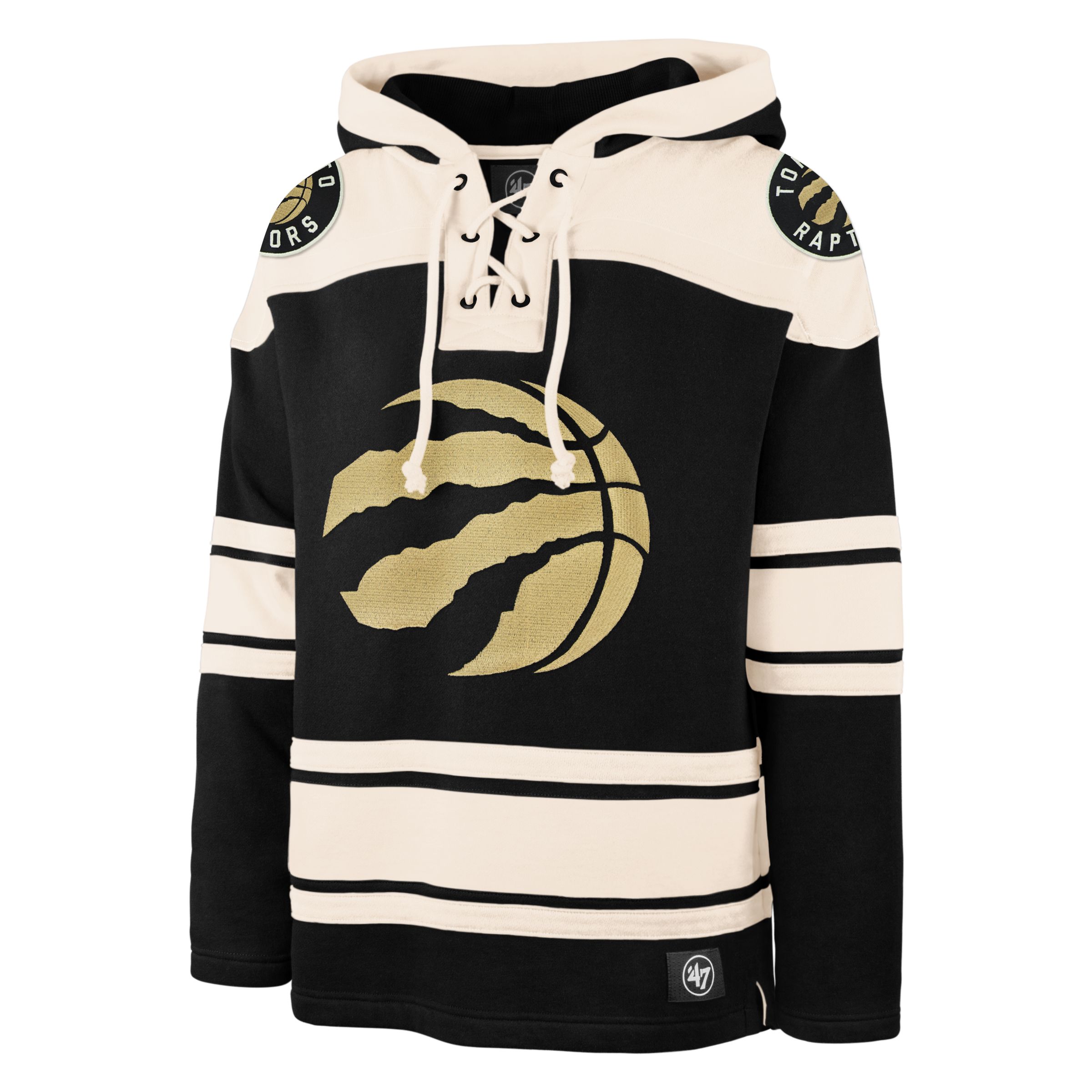 Black and best sale gold raptors hoodie