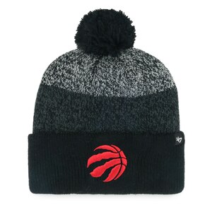 Toronto Raptors 47 Brand Dark Freeze Cuffed Pom Knit Hat