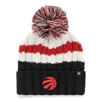 Toronto Raptors 47 Brand Women's Ashfield Cuffed Pom Knit Hat Front_Flat