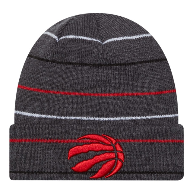 Toronto Raptors New Era Rowed Knit Hat Front_Flat