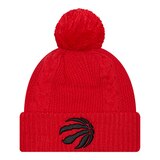 Toronto Raptors New Era Women's Cabled Knit Hat Front_Flat