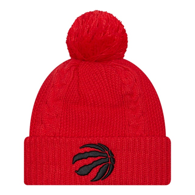 Toronto Raptors New Era Women's Cabled Knit Hat Front_Flat