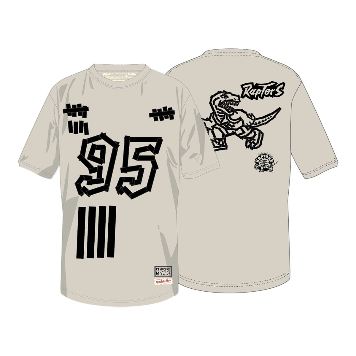 Toronto Raptors Mitchell & Ness Black Tape T Shirt SportChek