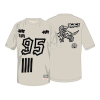 Toronto Raptors Mitchell & Ness Black Tape T Shirt Composite_or_Mixed