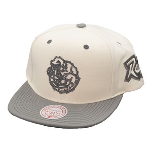 Toronto Raptors Mitchell & Ness Black Tape Snapback Cap