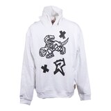 Toronto Raptors Mitchell & Ness Black Tape Hoodie Front_Flat
