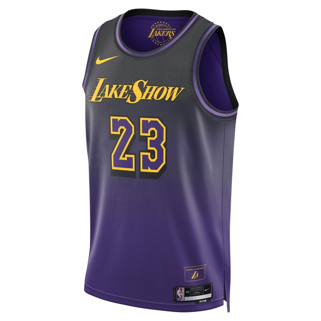 Los Angeles Lakers Nike LeBron James City Edition 24 Jersey