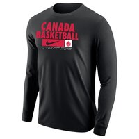 Canada Nike Basketball Core Long Sleeve T Shirt Front_Three_Fourths_Angled_Left