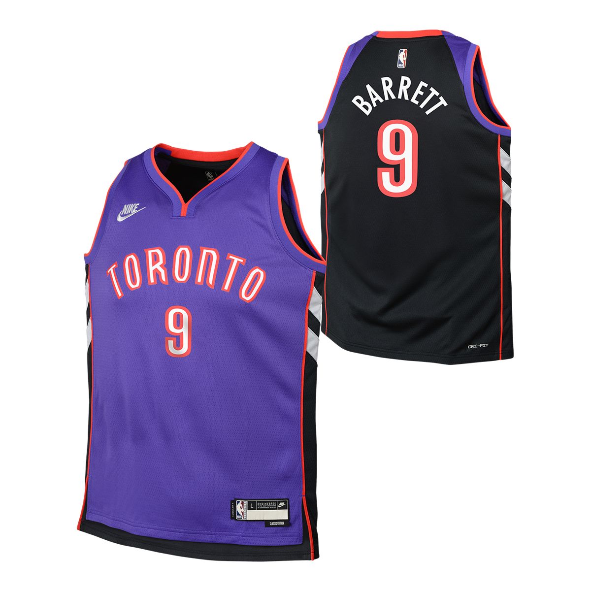 Toronto Raptors Nike Youth RJ Barrett Hardwood Classics Jersey