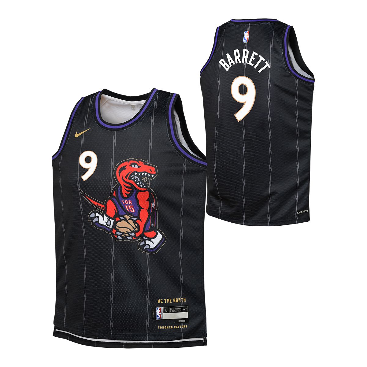 Toronto Raptors Nike Youth RJ Barrett City Edition Jersey