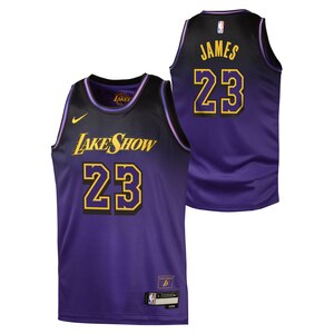 Los Angeles Lakers Nike Youth LeBron James City Edition Jersey