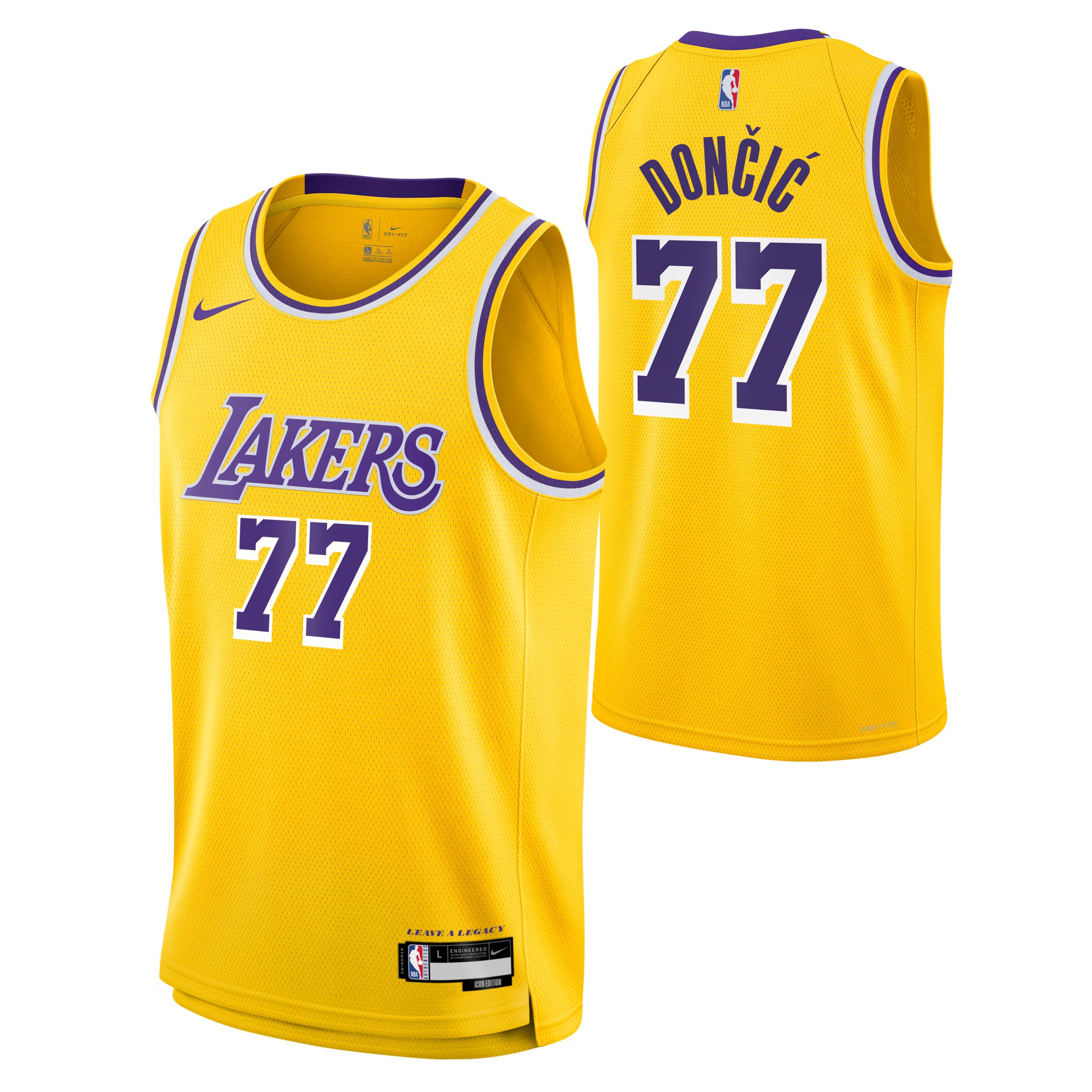Youth Los Angeles Lakers Nike Doncic Icon Jersey