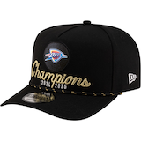 Oklahoma City Thunder 2025 New Era NBA Champions Locker Room 9FIFTY Cap Front_Angled_Left