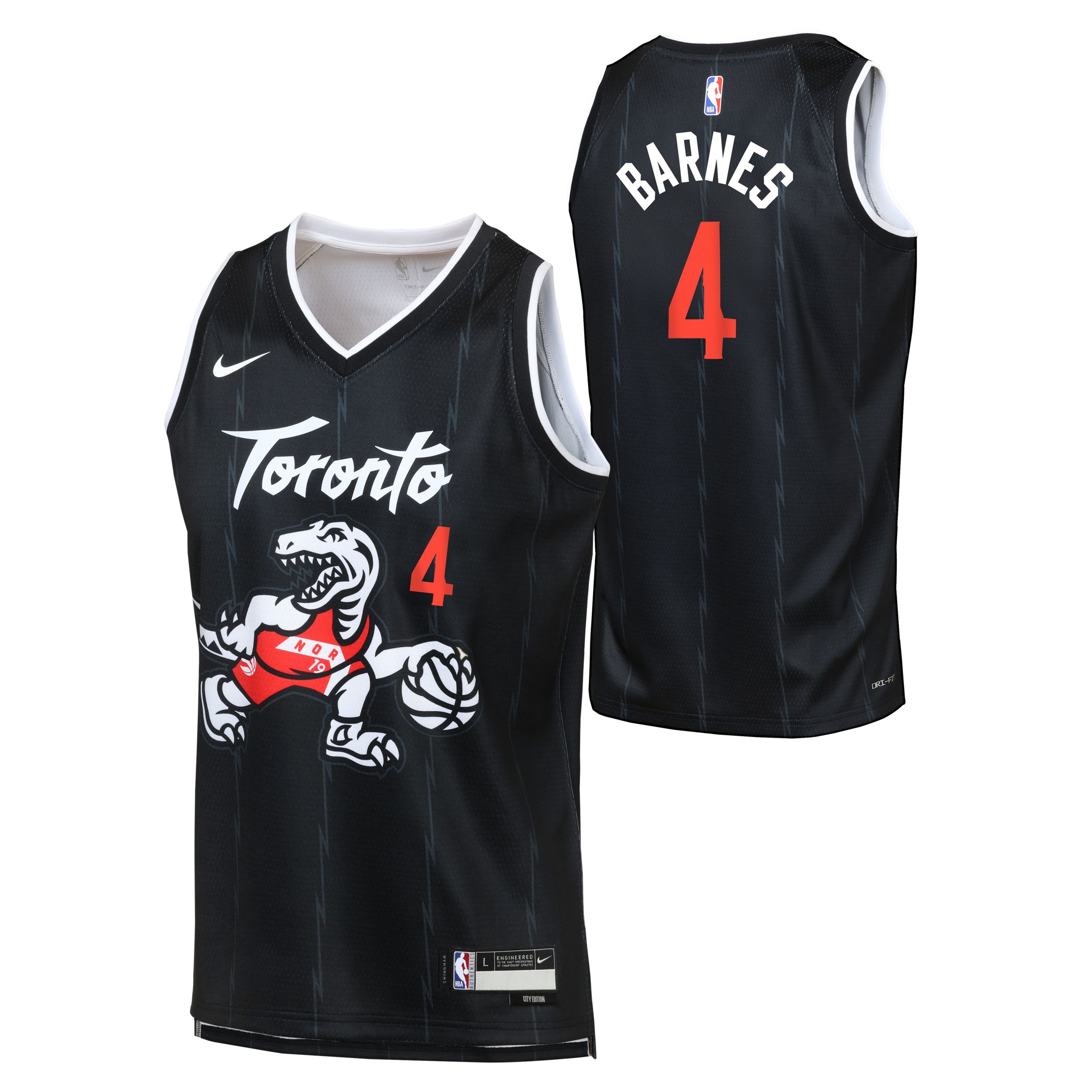 Youth Toronto Raptors Barnes 2025 City Edition Jersey