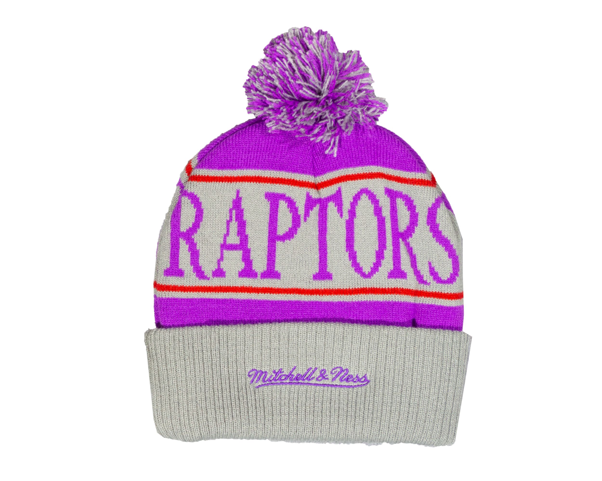 Mitchell & Ness Toronto Raptors Hardwood Classics Classic Pom Knit Hat