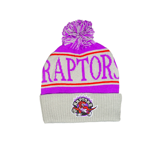 Toronto Raptors Mitchell & Ness Hardwood Classics Classic Pom Knit Hat