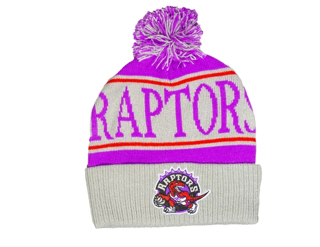 Mitchell & Ness Toronto Raptors Hardwood Classics Classic Pom Knit Hat