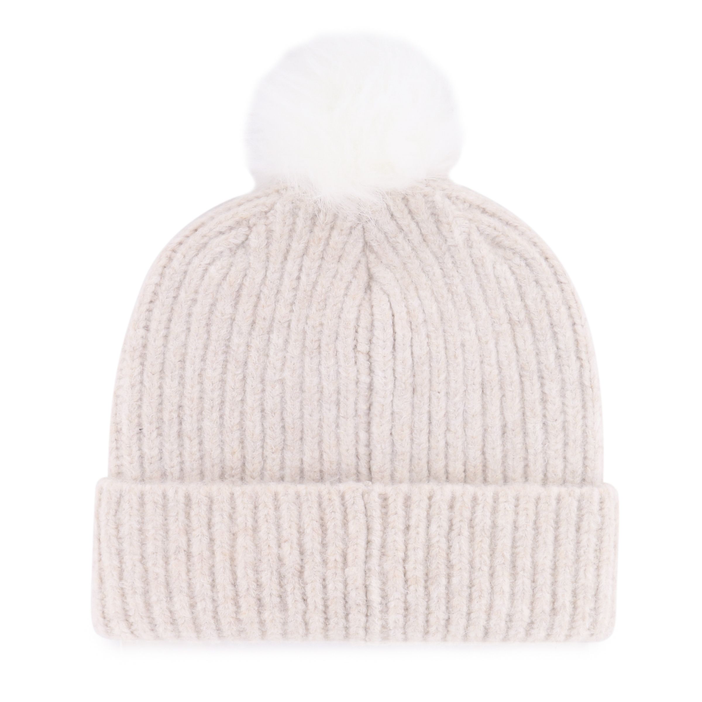 47 Brand Toronto Raptors Women's Mellow Cuffed Knit Hat with Faux Fur Pom