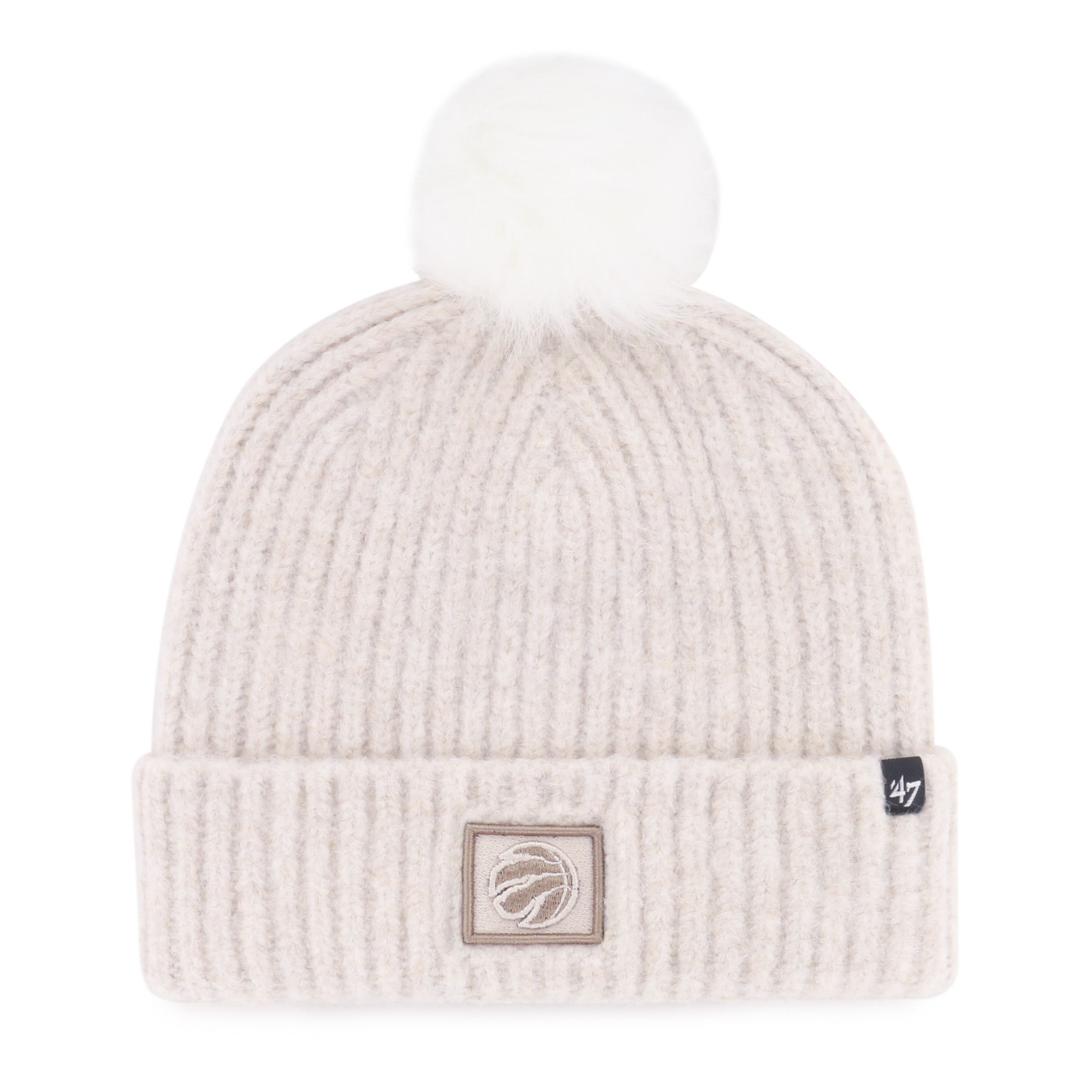 47 Brand Toronto Raptors Women's Mellow Cuffed Knit Hat with Faux Fur Pom