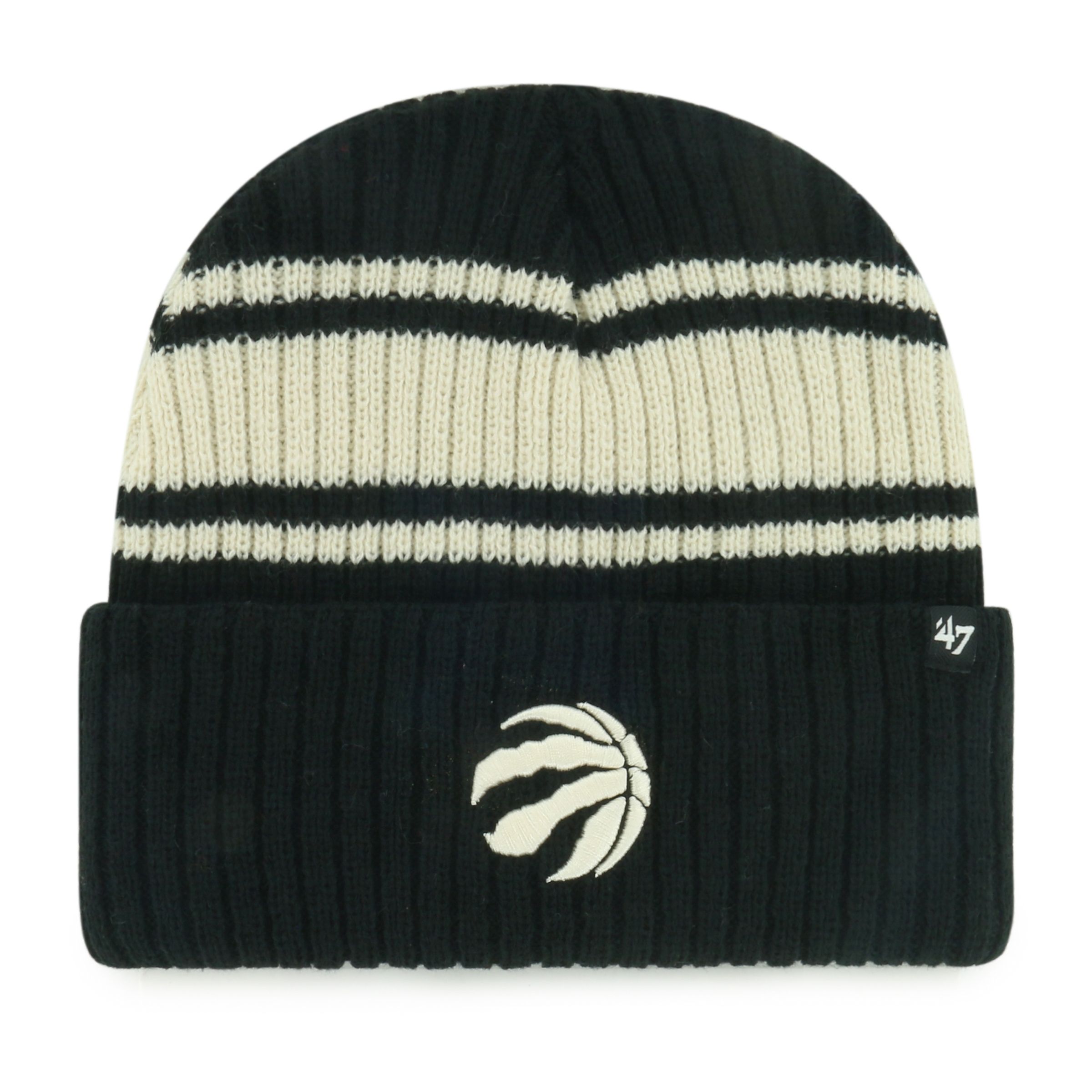 47 Brand Toronto Raptors Striped Cuffed Knit Hat