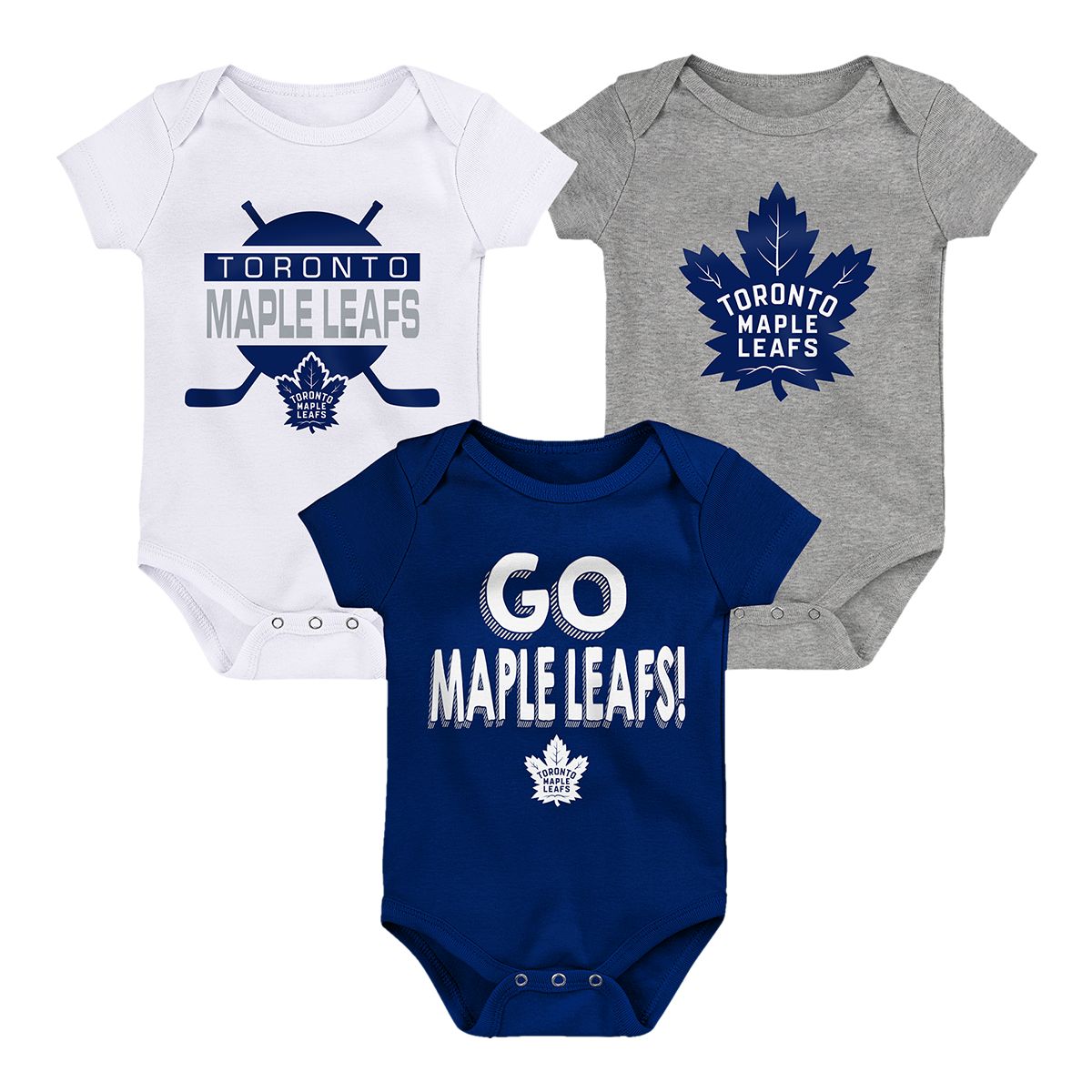 Infant White Toronto Maple Leafs Personalized Bodysuit