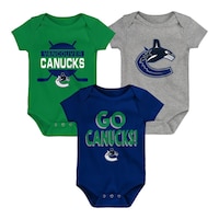 Infant Vancouver Canucks Outerstuff Born To Win Creeper Set - 3 Pack Front_Flat