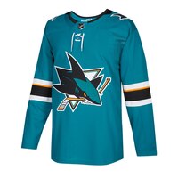 San Jose Sharks adidas Authentic Jersey Front_Angled_Left
