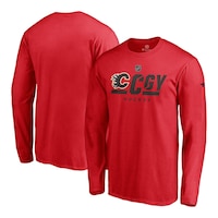 Calgary Flames Fanatics Locker Room Tricode Long Sleeve T Shirt Composite_or_Mixed