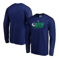 Vancouver Canucks Fanatics Locker Room Tricode Long Sleeve T Shirt Composite_or_Mixed