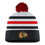 Chicago Blackhawks Fanatics Draft Pom Knit Hat, NHL, Hockey Front_Flat