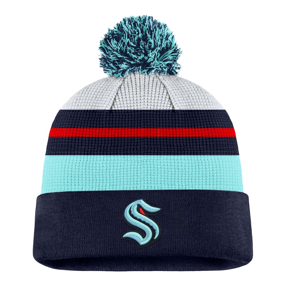 Fanatics Seattle Kraken Draft Cuffed Pom Knit Hat