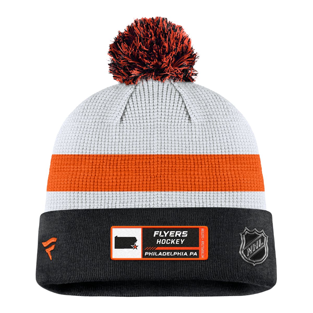 Philadelphia Flyers Fanatics Draft Pom Knit Hat, NHL, Hockey Back_Flat