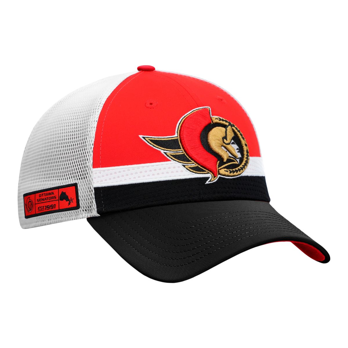 Ottawa Senators Fanatics Draft Home Structured Cap Front_Angled_Right