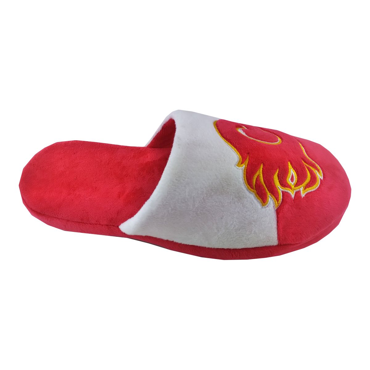 Image of Calgary Flames Forever Collectibles Big Logo Slippers