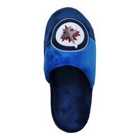 Youth Winnipeg Jets Forever Collectibles Big Logo Slippers Overhead_Flat
