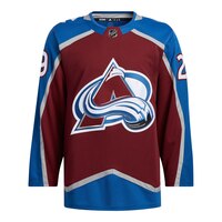 Colorado Avalanche adidas Mackinnon Prime Authentic Jersey Front_Flat
