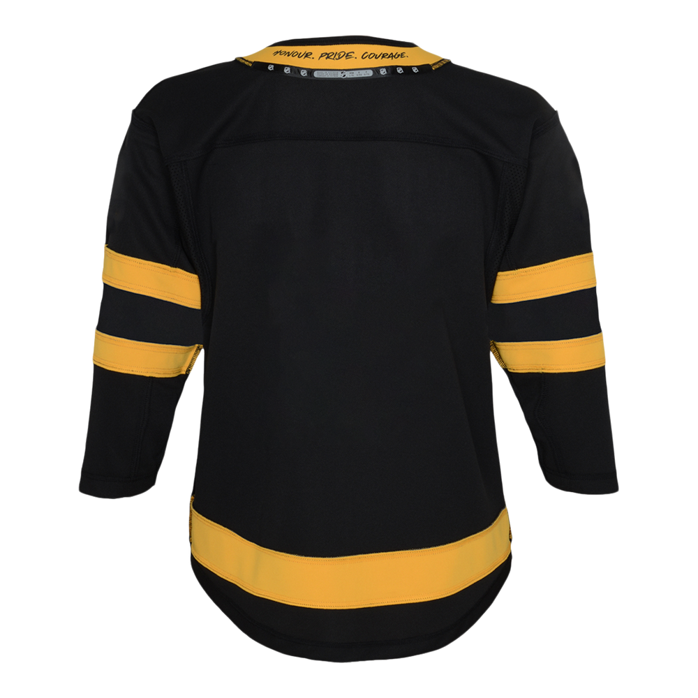 Youth Boston Bruins Black Home Replica Blank Jersey