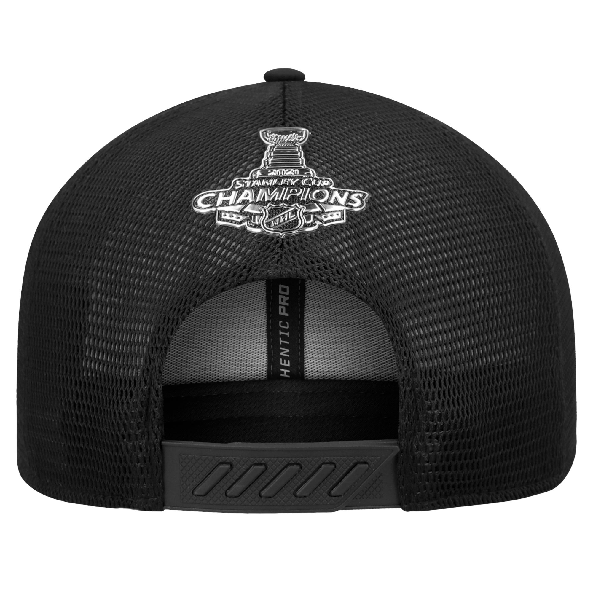 Tampa Bay Lightning Fanatics Stanley Cup Champions Locker Room Trucker Hat, NHL, Hockey Back_Flat