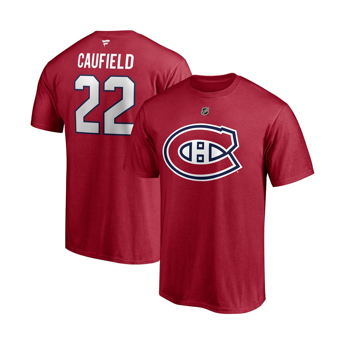Image of Montreal Canadiens Fanatics Cole Caufield Stacked T Shirt