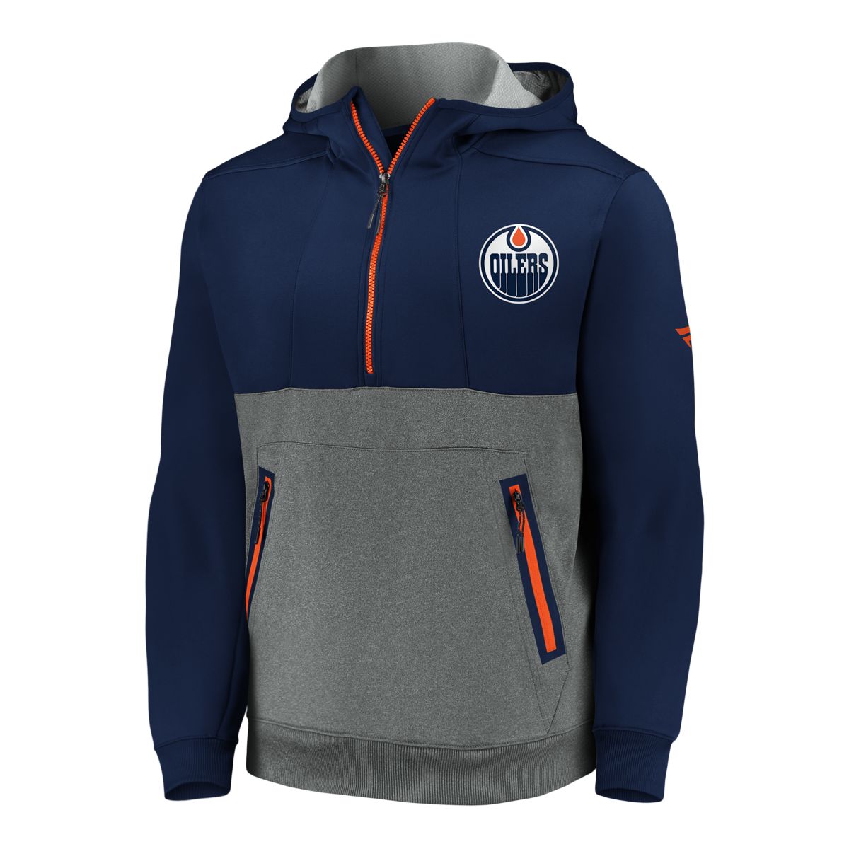Edmonton Oilers Fanatics Authentic Pro Travel Half Zip Hoodie