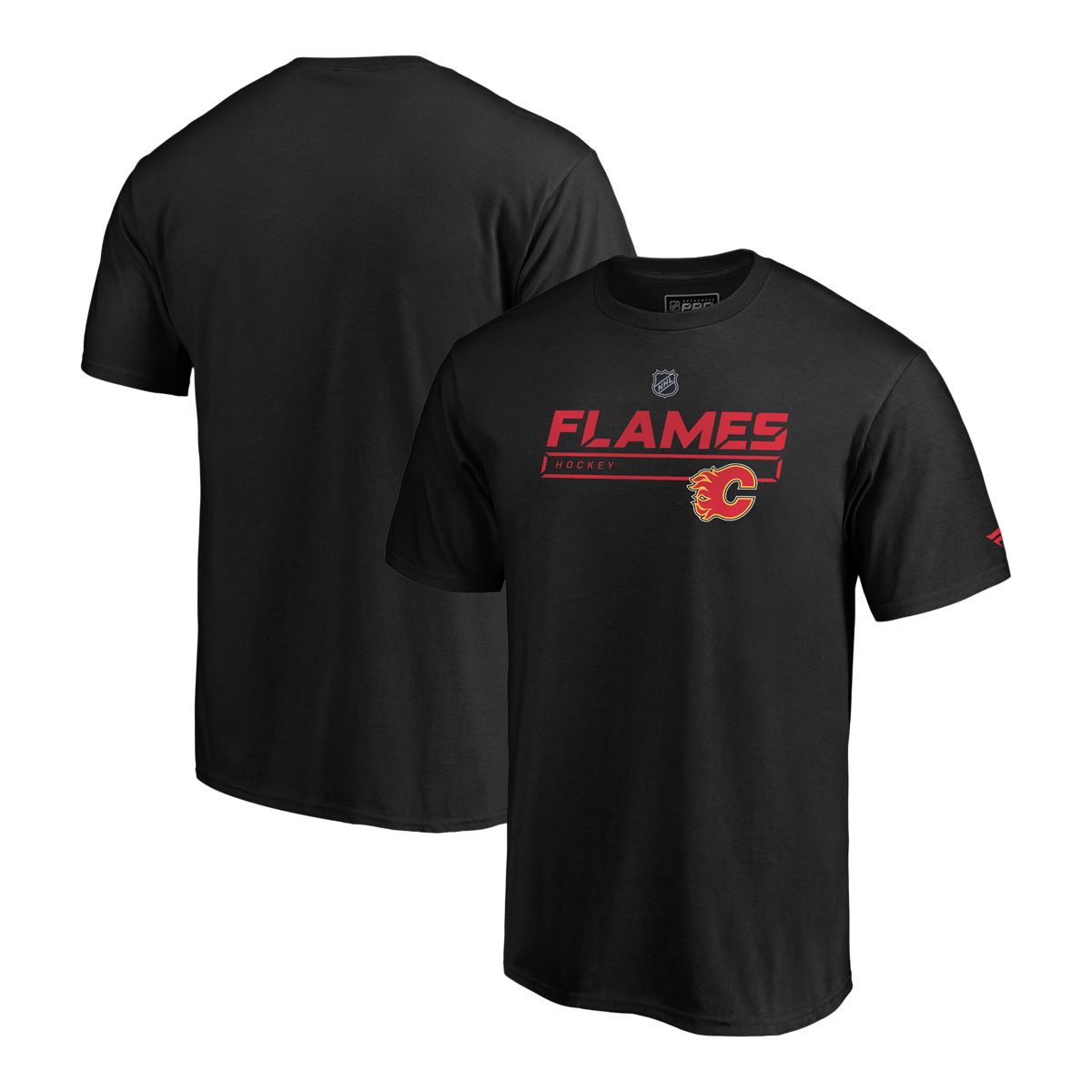 Calgary Flames Fanatics Authentic Pro Prime Stack Cotton T Shirt ...