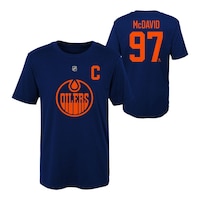 Child Edmonton Oilers Connor McDavid 3rd Captain T Shirt Composite_or_Mixed